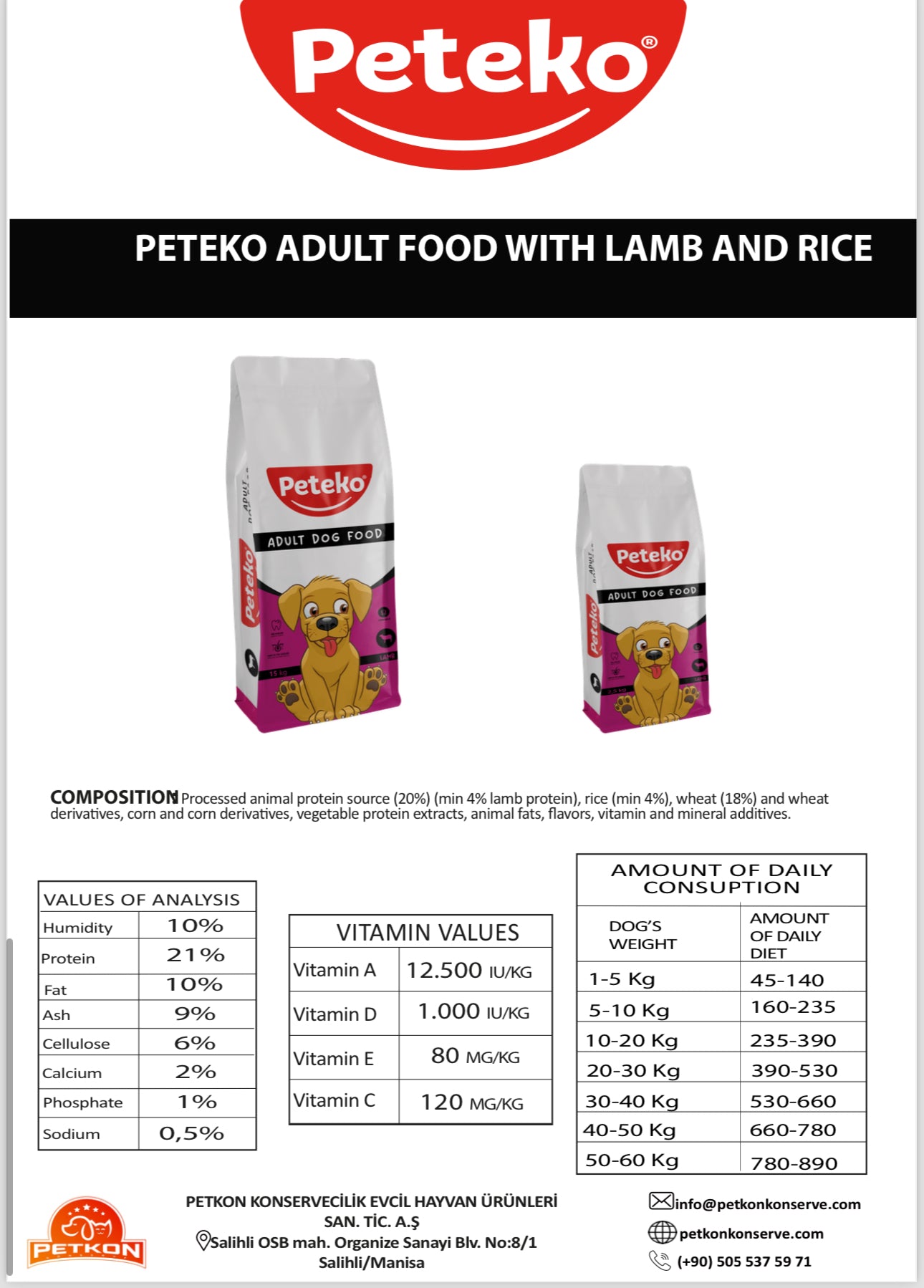 طعام الكلاب الكبار حجم 15 kg